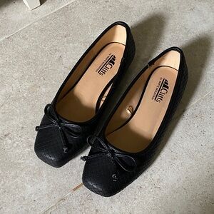 White Mountain Black Quilted Flats